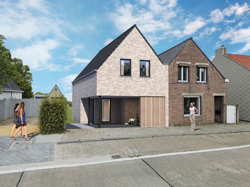 INDELING VAN DE WONING<br />
<br />
GELIJKVLOERS<br />
<br />
- Inkomhal- Gastentoilet- Leefruimte met open keuken- Trap naar boven- Berging/wasplaats