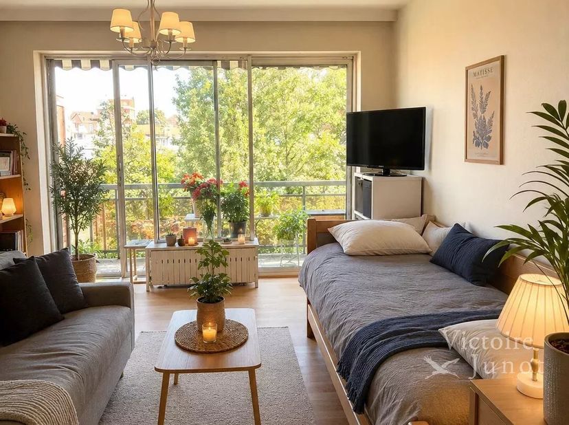 Ontdek deze charmante studio van 40 m² in het hart van Woluwe-Saint-Lambert. De lichtrijke leefruimte is smaakvol ingericht en biedt een ontspannen sf