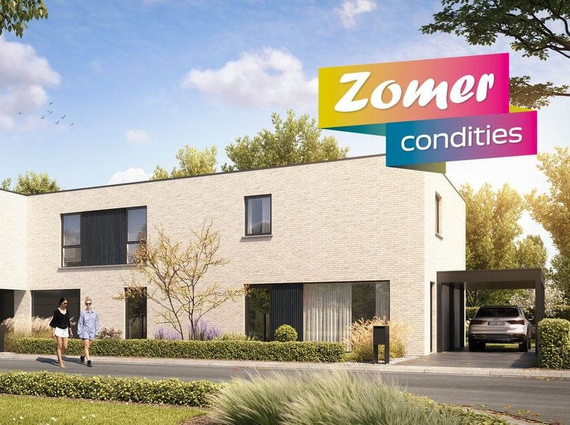 Lot 5 is een halfopen bebouwing in de moderne stijl.&amp;nbsp;Deze woning ligt in een nieuw woonproject zonder doorgaand verkeer. Op fietsafstand van het