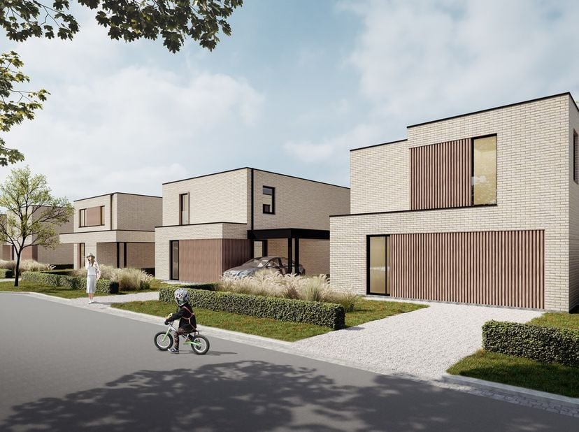 Lot 87 is een open bebouwing in moderne stijl op een grondopp. van 377 m² en met een totale bewoonbare oppervlakte van 168 m². Energieneutrale woning
