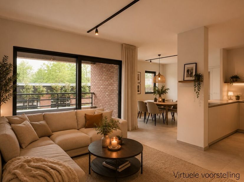 Dit stijlvolle nieuwbouwappartement bevindt zich op de eerste verdieping van een nieuwbouw en is vlot bereikbaar via de lift.<br />
Het appartement li