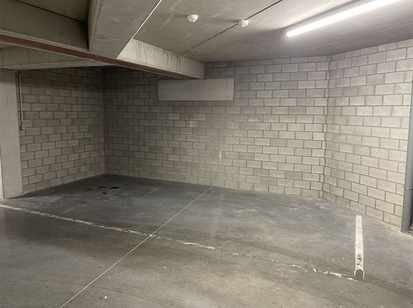 Deze twee autostaanplaatsen bevinden zich in een afgesloten, gelijkvloerse garage van een kleinschalig appartementsgebouw in de 's Boschstraat 13 in h