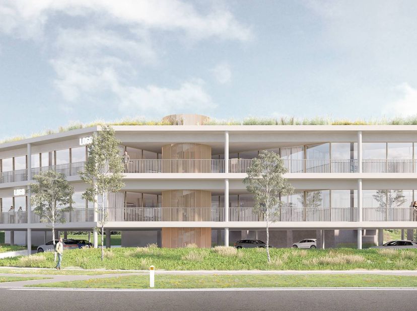 Op een strategische locatie te Hooglede-Gits, langs een invalsweg tussen Roeselare en Lichtervelde verrijzen deze gloednieuwe kantoorruimtes die uitbl