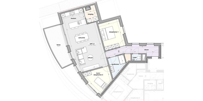 Appartement te koop in Mgr. Roelensstraat 23 bus 2.1, 8850 Ardooie