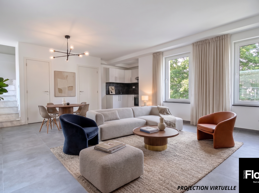 In de buurt van het Colignonplein biedt FLOW Real Property u dit prachtige duplexappartement met één slaapkamer en een oppervlakte van 79 m² te koop a