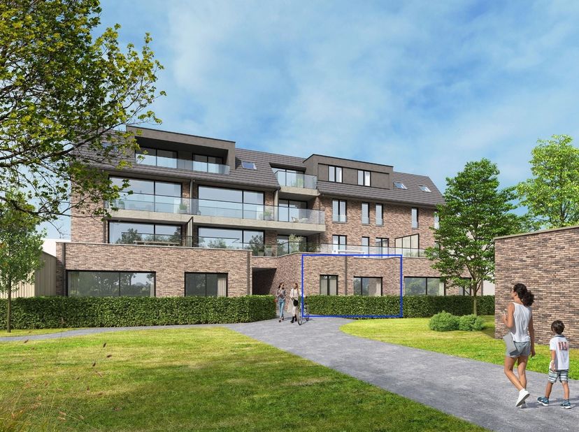 <br />
Welkom in dit gloednieuwe gelijkvloers appartement in het hart van Zeveneken! Dit recent opgeleverde pareltje combineert hedendaags comfort met