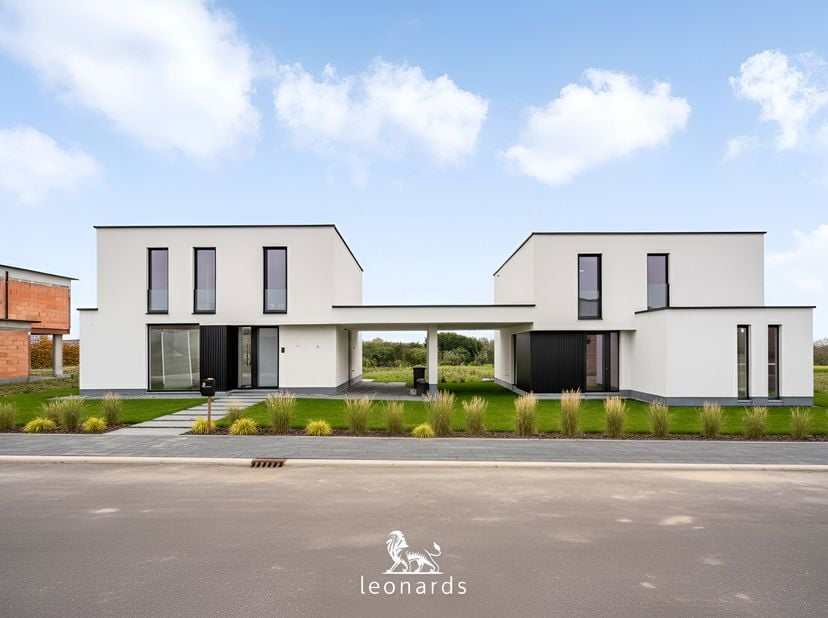 In de nieuwe landelijke woonomgeving aan de Sint-Elooisstraat 10 (Lot 5) in Anzegem worden drie moderne vrijstaande woningen aangeboden. Eén woning vo