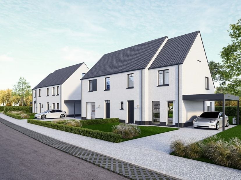In een rustige en aangename omgeving, op korte afstand van het centrum van Gistel, bevindt zich deze stijlvolle nieuwe verkaveling. De woningen combin