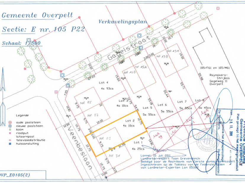 BOUWGROND VOOR EEN HALFOPEN BEBOUWING VAN 4A10CA TE OVERPELT !<br />
Deze bouwgrond, gekend als lot 2 van een goedgekeurde verkaveling is 4are 10centi