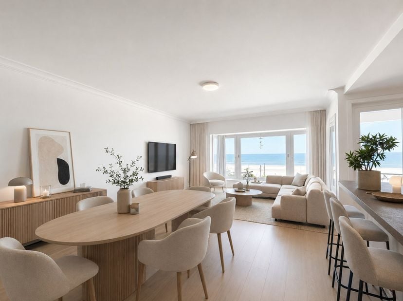 Cet appartement magnifiquement rénové est situé au 4ème étage de la résidence SAN REMO, l'immeuble est situé sur la digue, offrant ainsi une vue panor