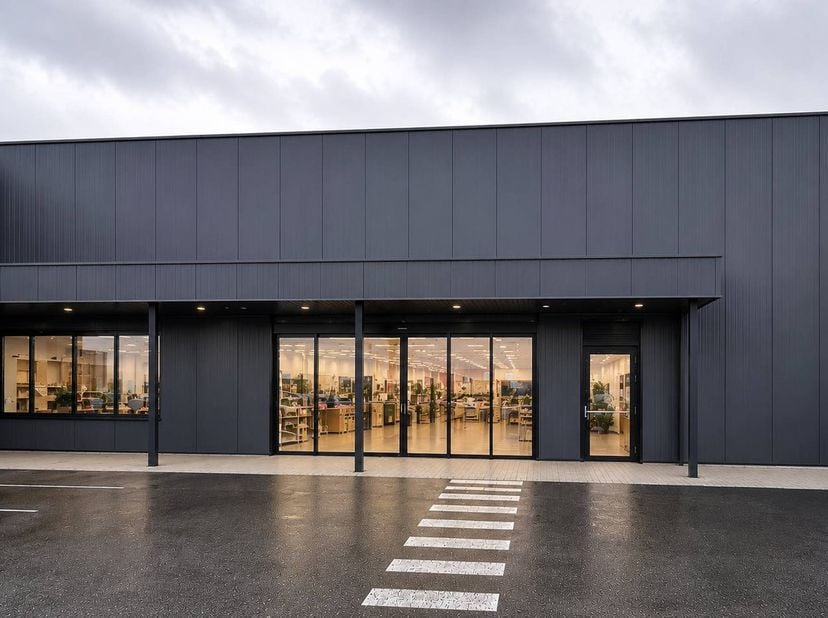 Dit ruime winkelpand te huur is uitstekend gelegen langs de Zelebaan, de belangrijkste commerciële as van Lokeren. Dankzij de sterke visibiliteit, de