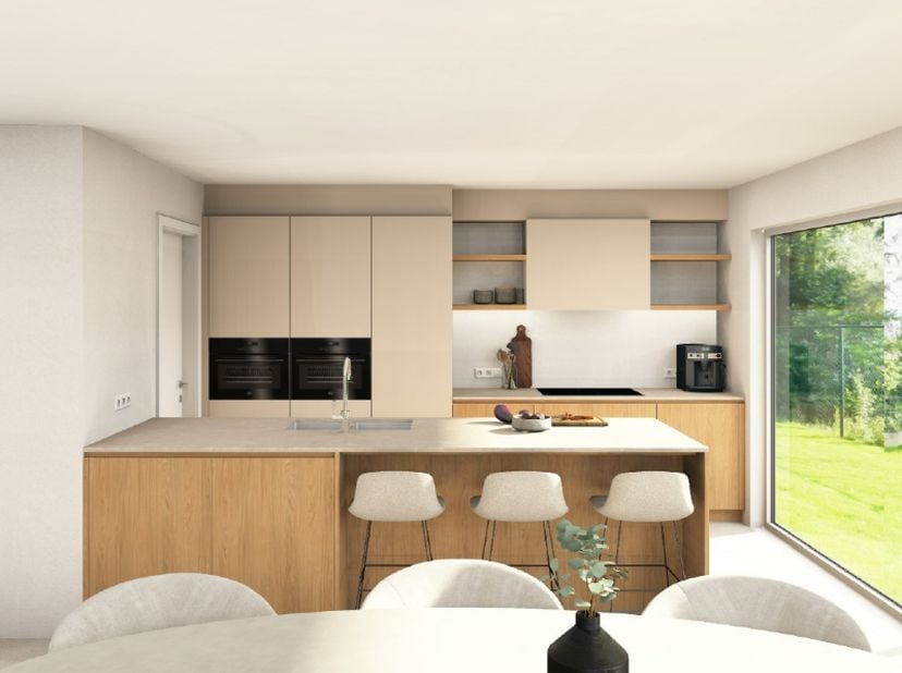 De BEN-woning met DOMOTICA bestaat uit een grote living, keuken, berging, 3 slaapkamers (en ruimte voor dressing of bureau) met laminaatparket, uitger