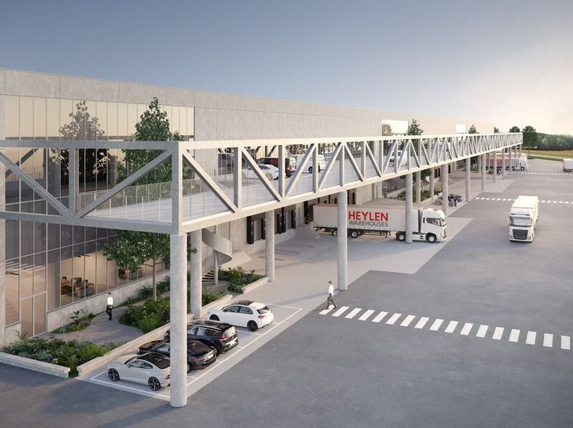 Nouveau entrepôt logistique de 8 569m² comprenant 1 878m² de mezzanine et 572m² de bureaux<br />
Emplacement : sur Eilandje Zwijnaarde, près de l'écha