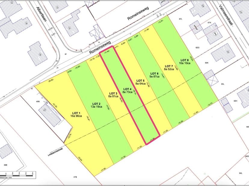 Bouwgrond van 873 m² voor halfopen bebouwing<br />
<br />
Deze bouwgrond bevindt zich in Herderen, een gezellige deelgemeente van Riemst. Van hieruit