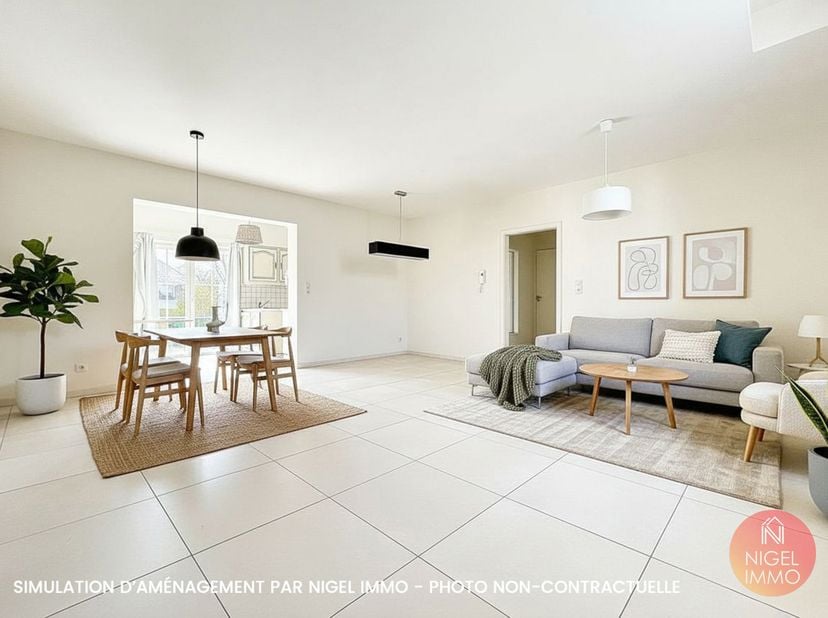 ✨ Spacieux appartement 2 chambres avec grande terrasse – Awans ✨<br />
Nigel IMMO vous propose ce superbe appartement de +/- 113 m² habitables, idéale