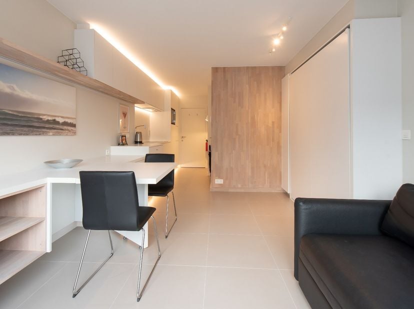 In de Residentie Mermaid II, in het hartje van Nieuwpoort Bad bevindt zich deze top gerenoveerde studio (maatwerk en oog voor detail).<br />
Deze lich