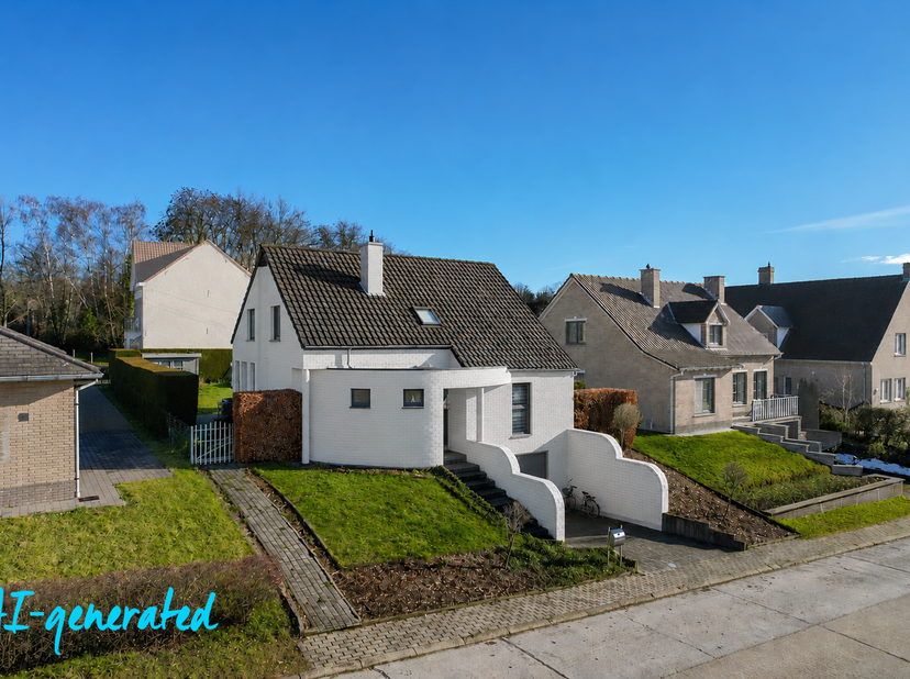 In de rustige en gegeerde woonwijk aan de Kruiskouter in Leefdaal vindt u deze charmante en verrassend ruime woning op een perceel van 5 are 60 ca. De