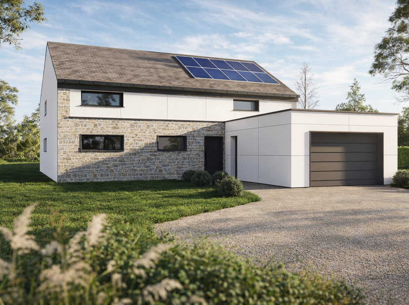 Prachtige nieuwbouwwoning gelegen in een rustige omgeving.Deze woning is als volgt ingedeeld:Gelijkvloers: inkomhal, afzonderlijk toilet, lichtrijke l
