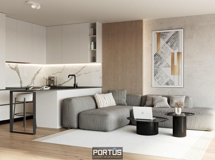 Nieuwbouwappartement te koop in Residentie Portanic te Nieuwpoort. Residentie Portanic is een hedendaags project bestaande uit 51 knappe appartementen