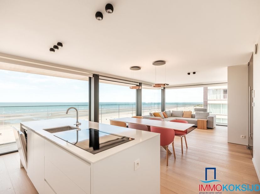 Koksijde-Zeedijk, Residentie Ter Branding, Luxueus appartement met 3 slaapkamers, 2 badkamers en autostaanplaats met prachtig zeezicht, 5e verdieping
