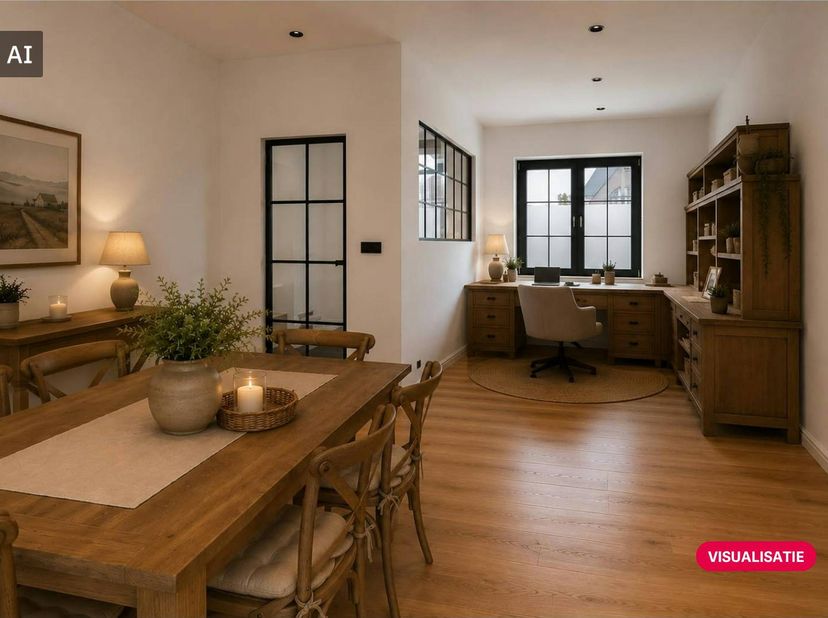 Deze schitterende, tussen 2024 en 2025 volledig vernieuwde woning combineert modern wooncomfort met een hoogwaardige afwerking. Dankzij de grondige to