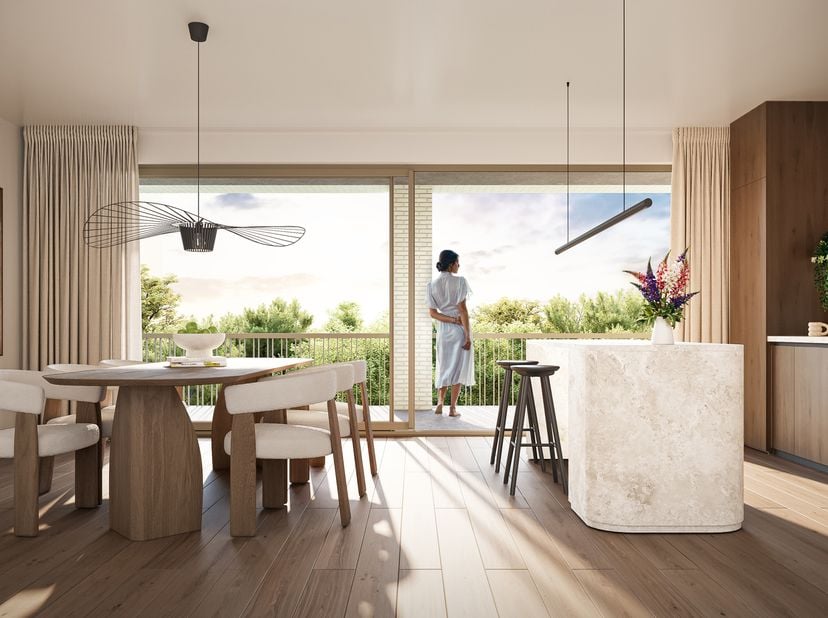 SINT-STEVENS-WOLUWE, dichtbij het Woluwe Shopping Center en de UCL, en op korte afstand van de NAVO en de luchthaven, prachtig NIEUW PENTHOUSE (3slpk/