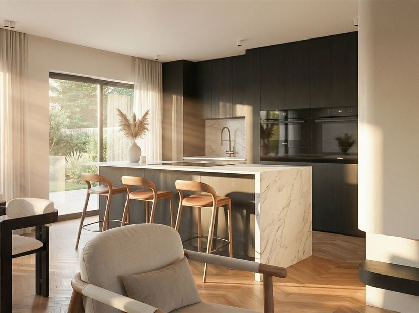 MEER INFO VIA JARI WANTE OP 0470/21.14.82<br />
Deze uitstekend gelegen woning wordt afgewerkt met kwalitatieve materialen en uitgerust met de nieuws