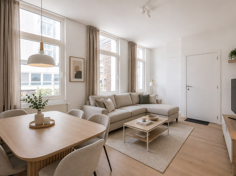 Het appartement maakt deel uit van een karaktervol burgerhuis uit ca. 1890, dat in 2019 stijlvol werd gerenoveerd en opgesplitst in vijf kleinschalige
