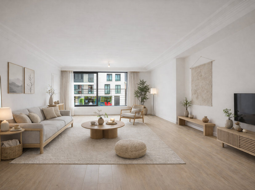 LIGGING<br />
Gelegen in de Kortrijkstraat geniet dit volledig vernieuwde appartement van een uitstekende ligging tussen het bruisende centrum van Dei