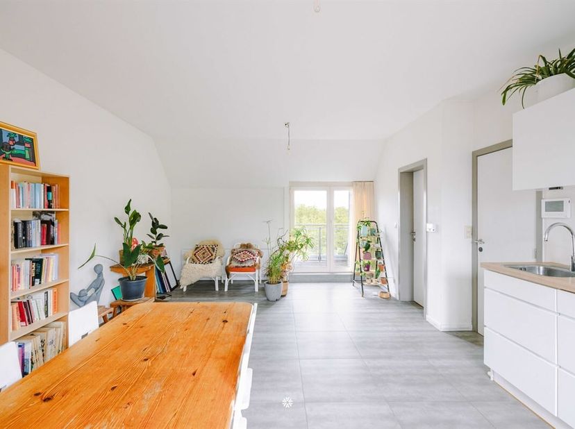 Dans un endroit calme près du City Park et à distance de marche du centre de Saint-Nicolas, cet appartement penthouse bien entretenu est situé avec de