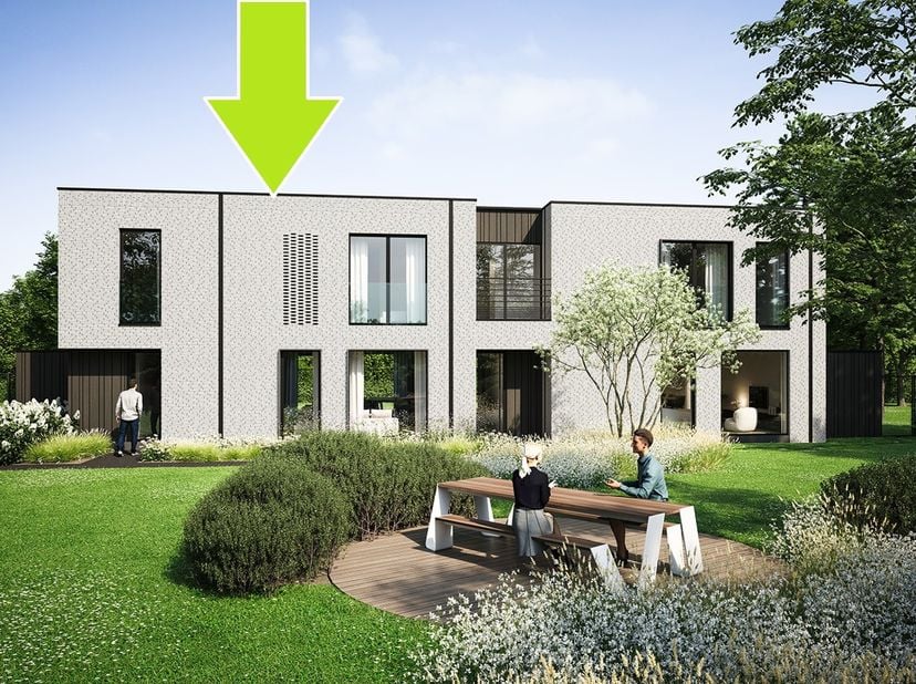 Nieuwbouwproject ‘VLINDERHOF’<br />
Exclusief wonen op een afgesloten domein in hartje Sint-Job<br />
<br />
Woning 5:<br />
BVO: 199m² - 4 slpk. – 2