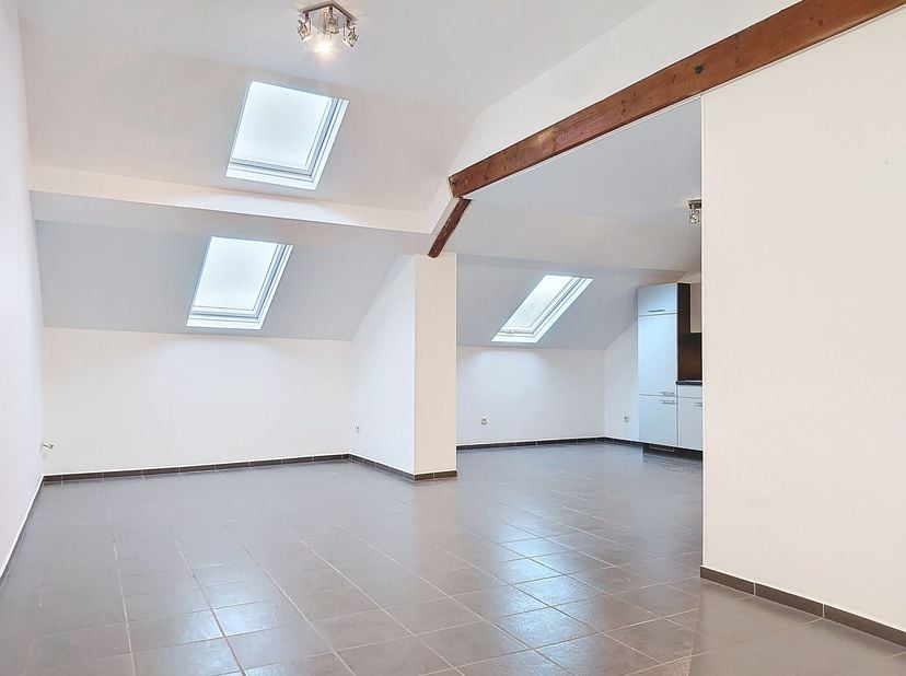W Immobilière biedt u dit ruime appartement van 103 m² aan, gelegen in het dorp Battincourt. Het appartement bestaat uit een grote en lichtrijke woon-
