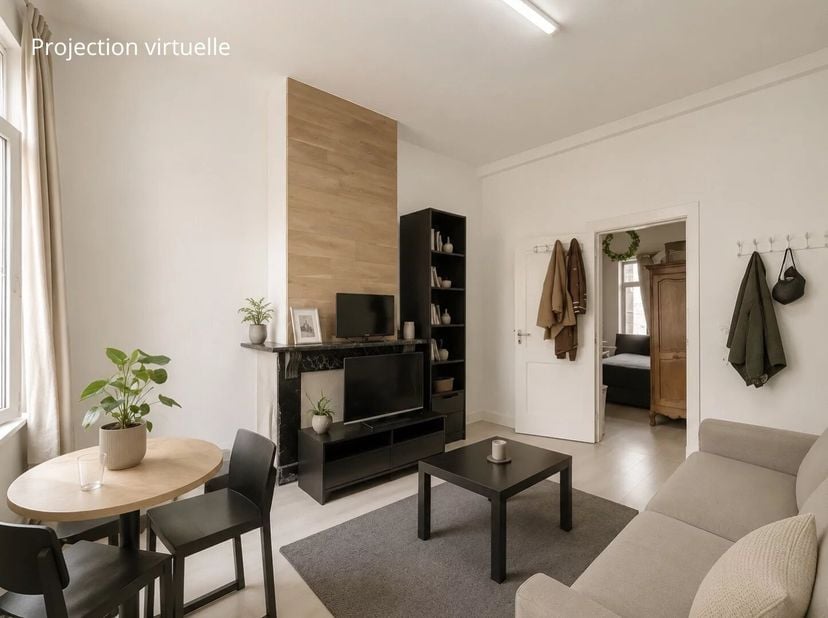 BLAES/BRUSSEL - REF: 87093755 - APPARTEMENT MET ÉÉN SLAAPKAMER - ZONDER KOSTEN !!<br />
Gelegen in het hart van het stadscentrum, op de tweede verdiep
