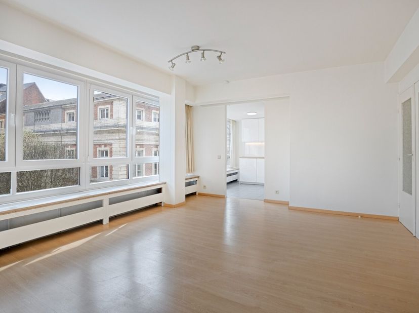 Dit lichtrijke appartement bevindt zich op de tweede verdieping van een goed onderhouden gebouw, ideaal gelegen in het centrum van Leuven, op wandelaf