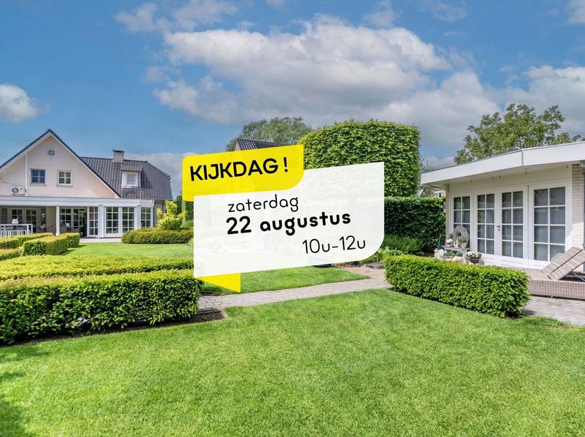 KIJKDAG | Kom op zaterdag 22 augustus vrijblijvend een kijkje nemen tussen 10u en 12u.<br />
Zonder reservatie.<br />
Stijlvolle woning waar rust en c