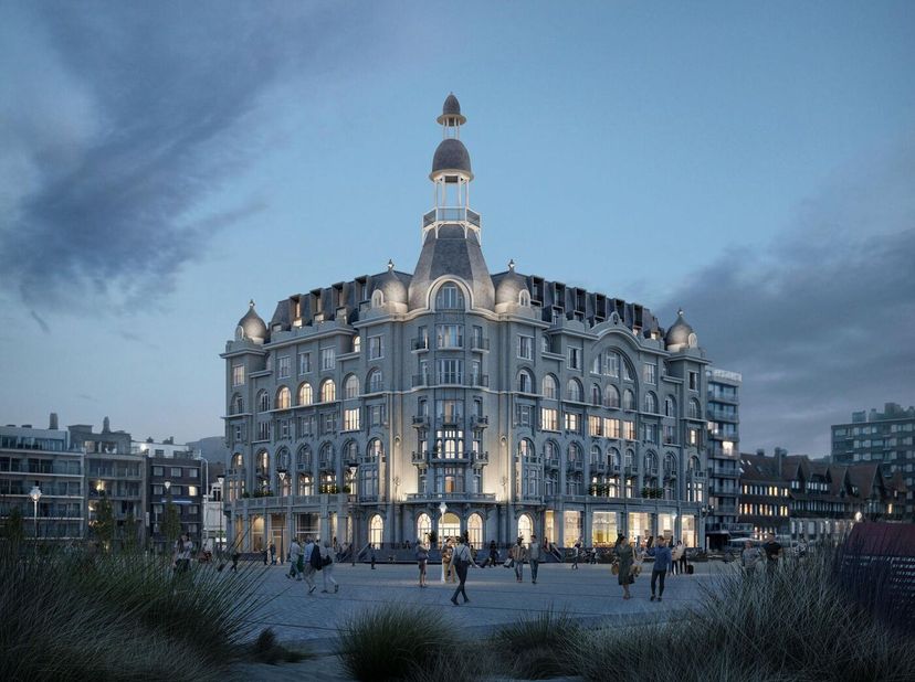 Op de vijfde verdieping van het prestigieuze nieuwbouwproject The Grand Nieuwpoort bevindt zich dit uitzonderlijke appartement met een verfijnde afwer