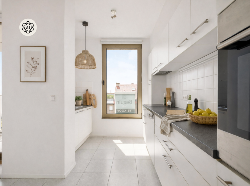APPARTEMENT HAUT SITUE avec 2 chambres et une belle TERRASSE ENSOLEILLEE avec une belle VUE sur la verdure et le Veemarkt. Situé en plein centre de KO