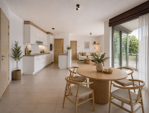                                         Gelijkvloers app. te koop in Erembodegem, € 249.000
