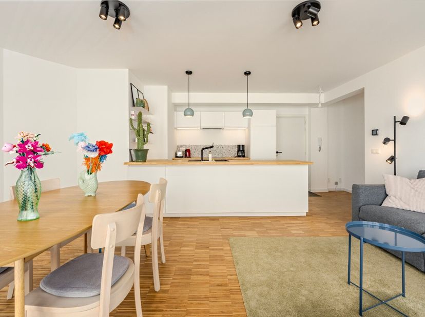 Te koop: gerenoveerd appartement in Oostende, Luxemburgstraat, met zijdelings zeezicht en op korte afstand van zee, duinen en openbaar vervoer. Dit vo