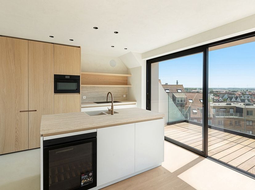 Appartement duplex neuf avec terrasses ensoleillées et une magnifique vue latérale sur la mer, situé sur la plage d'Albert. <br />
Résidence moderne e