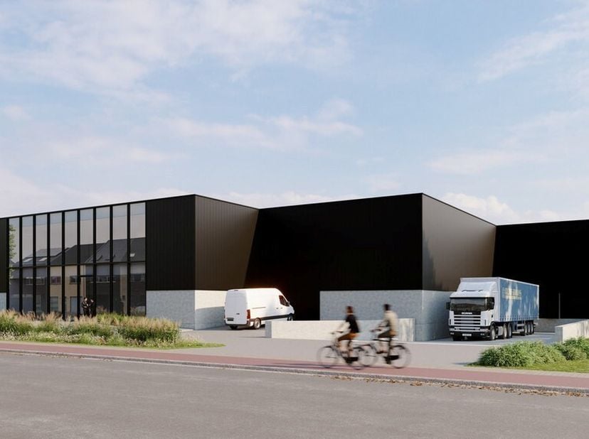 Nieuwbouw bedrijfsgebouw op een perceel grond van 4480m² te koop op een uiterst strategische locatie in Pullaar (Puurs), vlak aan de N16 (Sint-Niklaas
