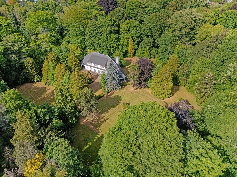 Renovatieproject: Statige villa op uitzonderlijk domein van 4,2 hectare in Hove  met tweede woning, zwembad, tennisterrein en parkgebied<br />
In het