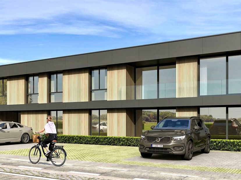 Goedgelegen PROJECT (cascogebouw) bestaande uit 12 GROTE appartementen met TERRASSEN, autostaanplaatsen, en extra bouwgrond achteraan. IDEAAL VOOR INV