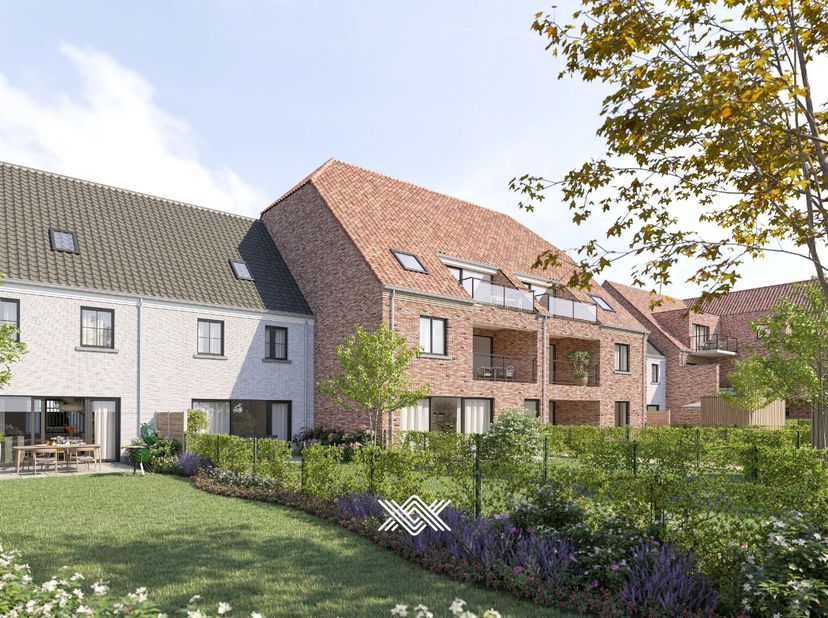 Dit gelijkvloers tweeslaapkamerappartement met een oppervlakte van 95 m² is ingedeeld als volgt: een inkomhal met plaats voor een vestiairekast, een l
