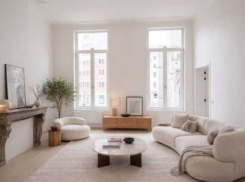 Luxueus appartement met groot volume en terras op toplocatie aan de Sint-Michielskerk<br />
<br />
Unieke reconversie van voormalig koetshuis naar een