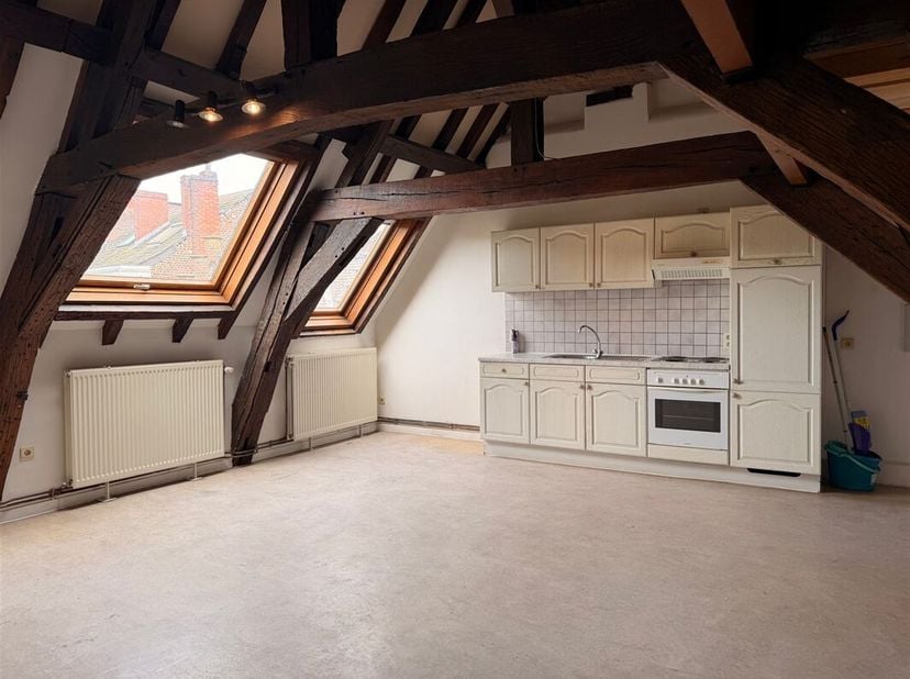Schitterend, onlangs gerenoveerd appartement met één slaapkamer in het hart van Bergen. Ideale locatie: op 2 stappen van het station en de Grote Markt