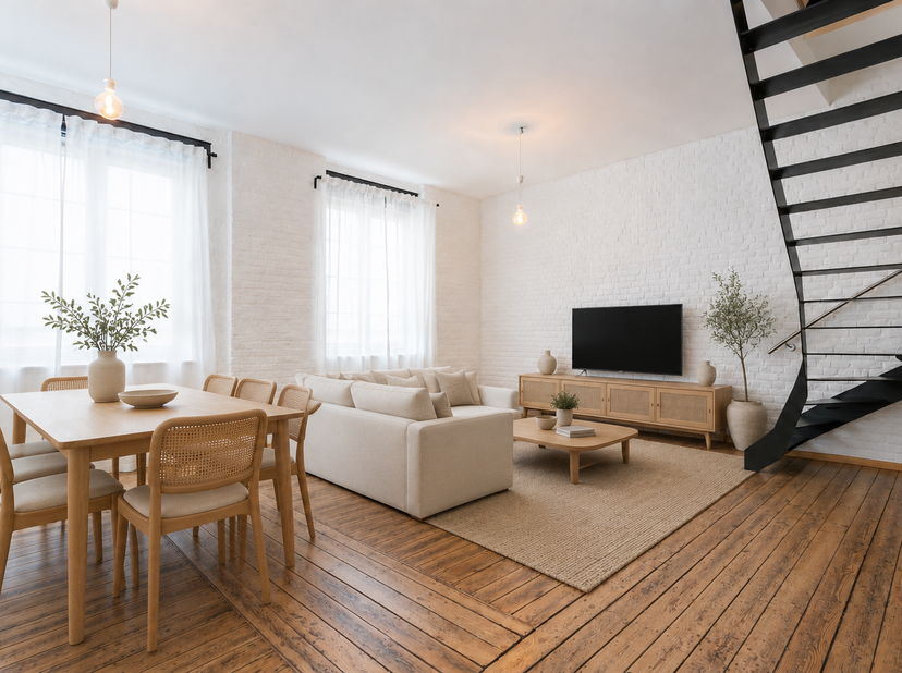 In Ruisbroek ontdekt u deze lichtrijke duplex van 100 m², met 2 slaapkamers, EPC C en lage kosten, die mooie volumes en veel karakter biedt.<br />
<br