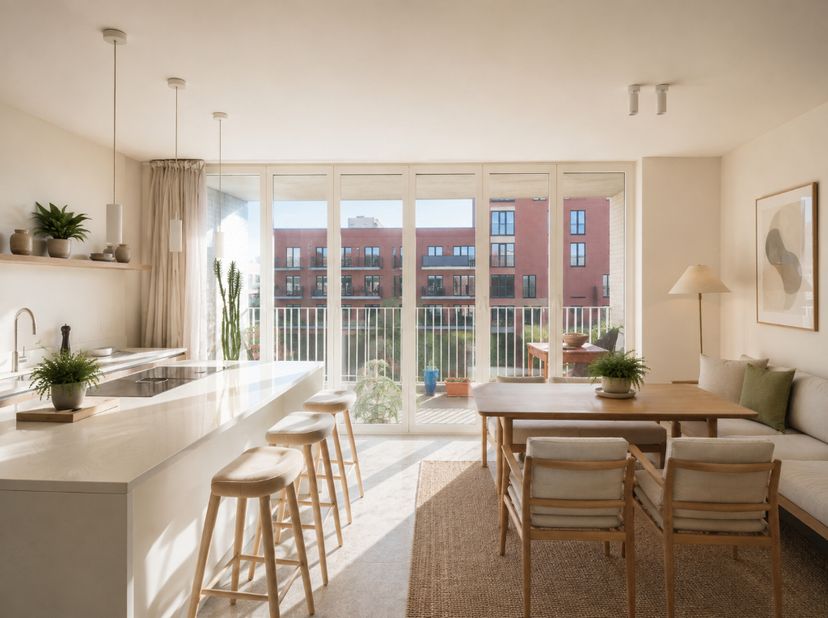 Luxueus 1-slaapkamerappartement met EPC A-score en zonnig terras aan de Nieuwe Dokken<br />
<br />
Voor meer informatie of bezoekaanvragen, mail naar