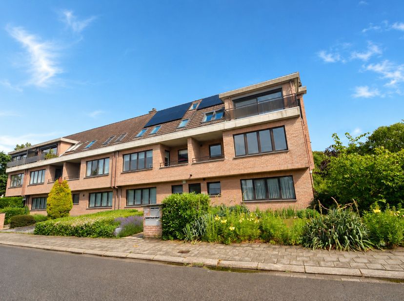 Ruim appartement (95 m²) met veel lichtinval (type half open bebouwing) op de eerste verdieping van een kleinschalig gebouw, gelegen in een rustige st