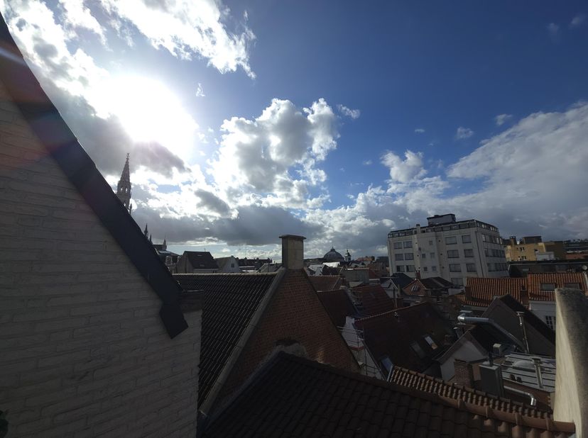 App 1ch Penthous/duplex- VUE Grand-Place de la terasse privee; 50m a pied; Immeuble neuf'17 haut de gamme "Ilot Sacré" noTVA. ASCENSEUR, ISOLATION par